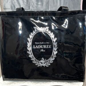 Laduree Paris Insulated Black Patent Tote Bag